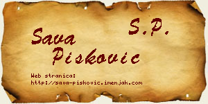 Sava Pisković vizit kartica